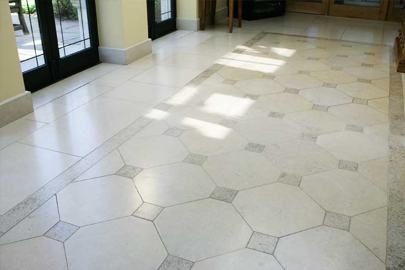 limestone orangery flooring