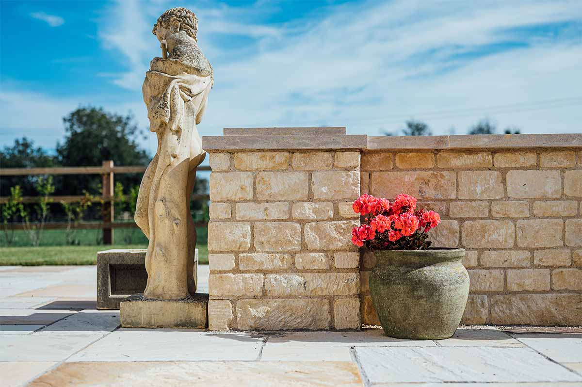 natural stone paving limestone patio detail
