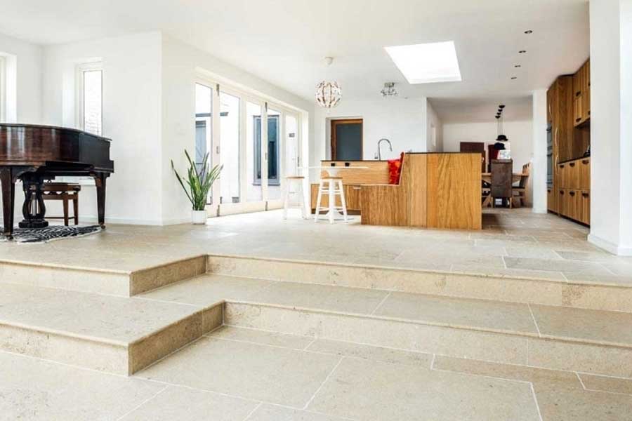 limestone kitchen floor