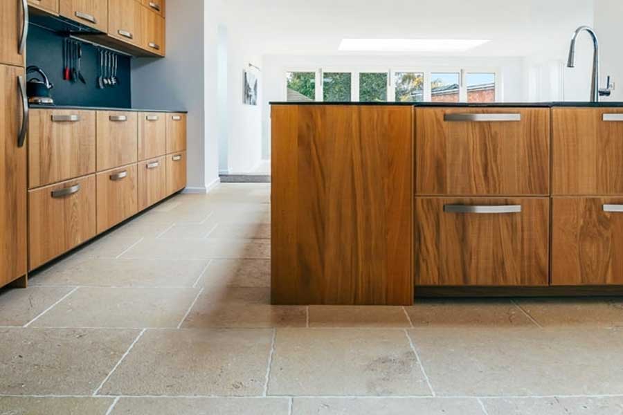 limestone floor kitchen