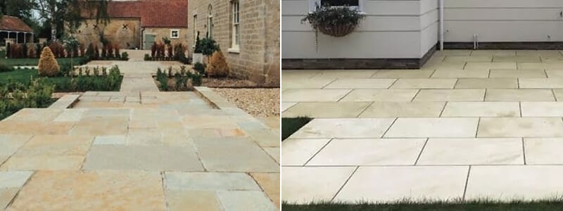 Sandstone natural stone paving slabs 