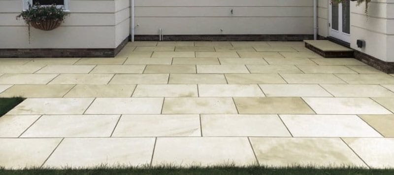 Outdoor natural stone paving
