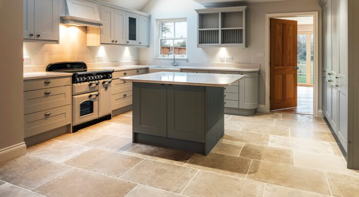 natural stone kitchen floor