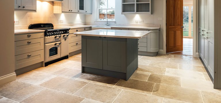 natural stone kitchen floor