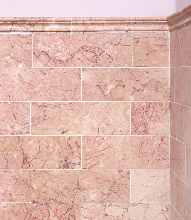 Valentine Pink Marble Dado Tiles Pink Honed Marble Dado Tiles