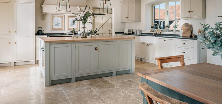 natural stone kitchen floor