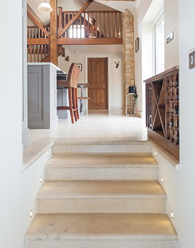 stone staircase in house